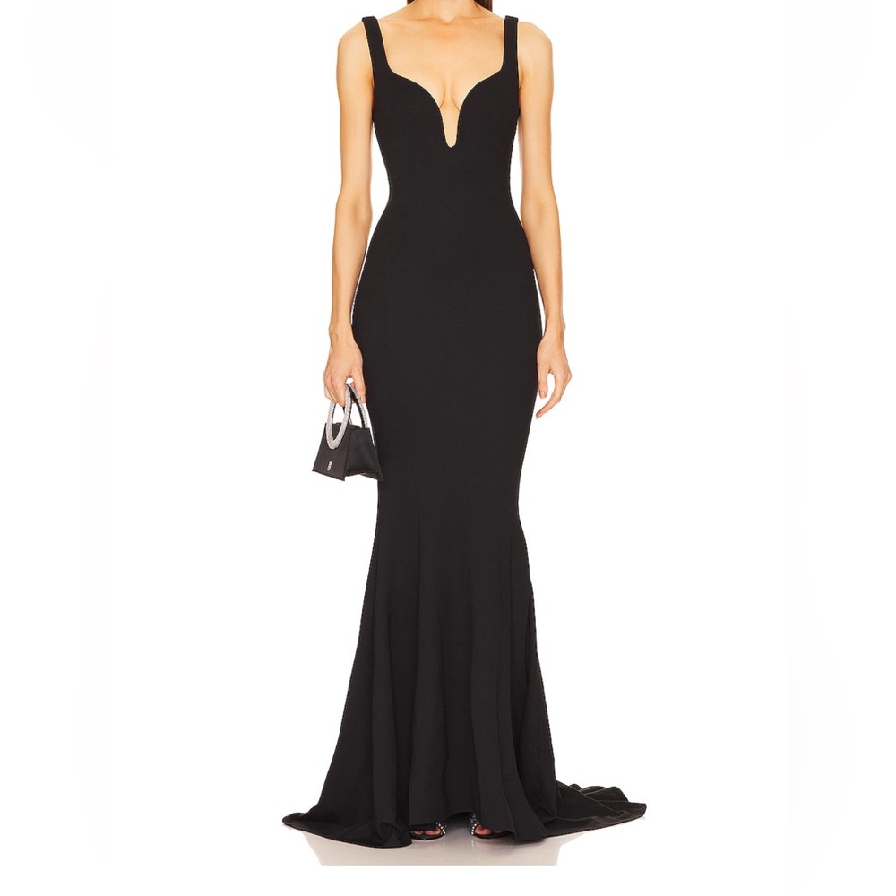 Michael Costello Elegant Black Maxi Gown